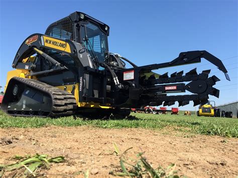 skid steer high flow trencher|best skid steer trencher attachment.